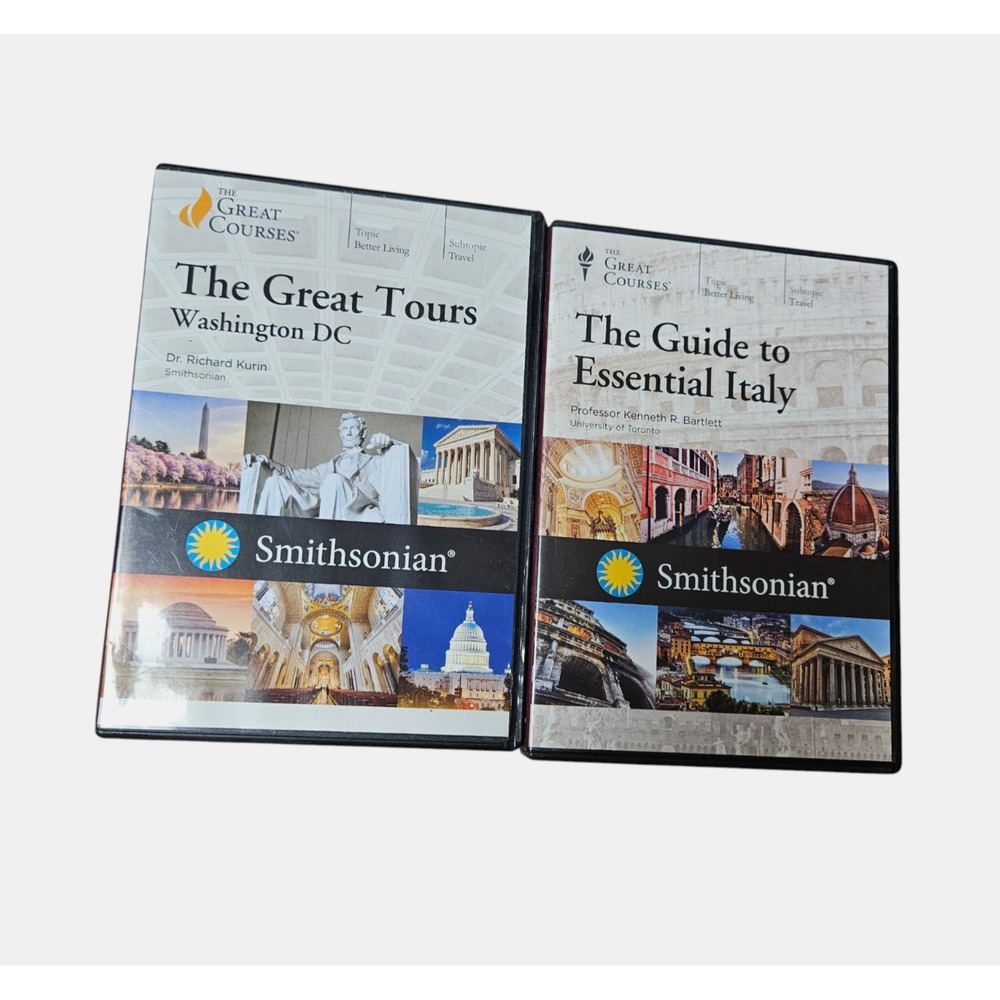 Lot of 2 The Great Courses Travel DVDs The Guide To Essential Italy D.C Tour